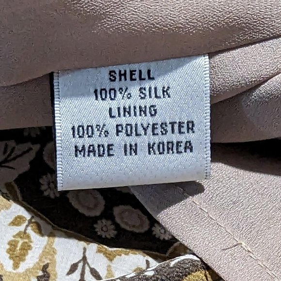 Talbots Brown Pure Silk Sleeveless Pleated Bottom empire waist summer Dress 6 - Picture 11 of 12